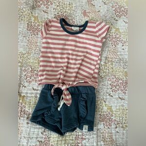 Luluand roo red and Blue Striped Top
